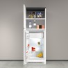 Mobile copri frigo incasso 2 ante contenitore cucina 60x60x164,5h Halser 