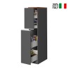 Mobile con 2 cassetti portaspezie da cucina moderno 30x60x164,5 Trym Misure