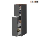 Mobile con 2 cassetti portaspezie da cucina moderno 30x60x164,5 Trym Offerta