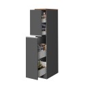 Mobile con 2 cassetti portaspezie da cucina moderno 30x60x164,5 Trym 