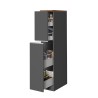 Mobile con 2 cassetti portaspezie da cucina moderno 30x60x164,5 Trym 
