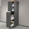 Mobile con 2 cassetti portaspezie da cucina moderno 30x60x164,5 Trym 
