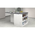 Isola centrale con tavolo per cucina moderna 2 ante 160x90x90cm Grover 