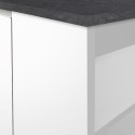 Isola centrale con tavolo per cucina moderna 2 ante 160x90x90cm Grover 
