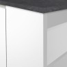 Isola centrale con tavolo per cucina moderna 2 ante 160x90x90cm Grover 