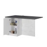 Isola centrale con tavolo per cucina moderna 2 ante 160x90x90cm Grover 