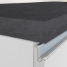Isola centrale con tavolo per cucina moderna 2 ante 160x90x90cm Grover 