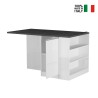 Isola centrale con tavolo per cucina moderna 2 ante 160x90x90cm Grover Prezzo