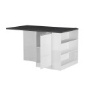 Isola centrale con tavolo per cucina moderna 2 ante 160x90x90cm Grover 