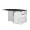 Isola centrale con tavolo per cucina moderna 2 ante 160x90x90cm Grover 