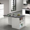 Isola centrale con tavolo per cucina moderna 2 ante 160x90x90cm Grover Scelta