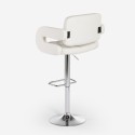 Sgabello bar girevole similpelle con braccioli stile poltroncina Darry Costo