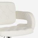 Sgabello bar girevole similpelle con braccioli stile poltroncina Darry 