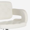 Sgabello bar girevole similpelle con braccioli stile poltroncina Darry 
