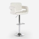 Sgabello bar girevole similpelle con braccioli stile poltroncina Darry Modello