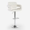 Sgabello bar girevole similpelle con braccioli stile poltroncina Darry Modello