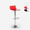 Sgabello trasparente girevole design moderno metallo bar cucina Juneau Promozione
