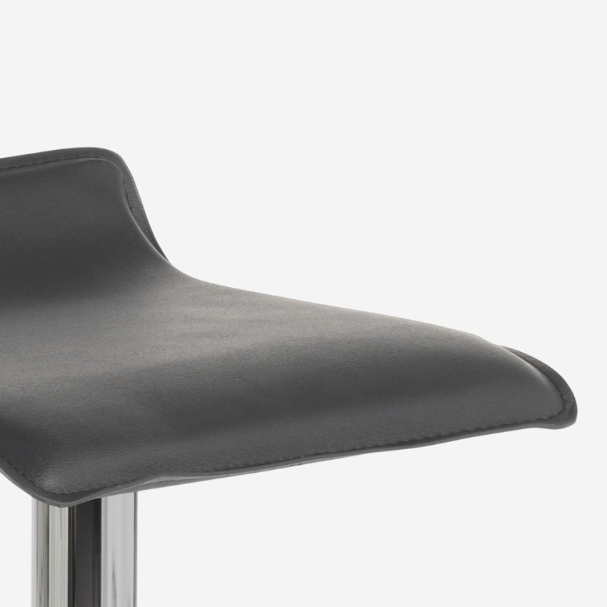 Clayton sgabello design moderno minimalista girevole metallo cromato