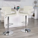 Sgabello bar girevole similpelle con braccioli stile poltroncina Darry Catalogo