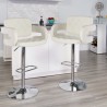 Sgabello bar girevole similpelle con braccioli stile poltroncina Darry Catalogo