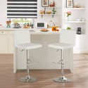 Sgabello cucina bar girevole imbottito in similpelle regolabile Boca Sconti