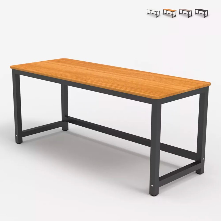 Scrivania ufficio rettangolare 160x70cm design metallo nero Bridgeblack 160 Costo Scrivania ufficio rettangolare 160x70cm design metallo nero Bridgeblack 160 Costo