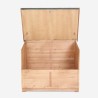 Baule da giardino contenitore in legno portattrezzi 122x77x97cm Scaup Sconti