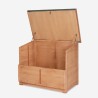 Baule da giardino contenitore in legno portattrezzi 122x77x97cm Scaup Catalogo