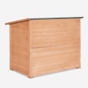 Baule da giardino contenitore in legno portattrezzi 122x77x97cm Scaup Scelta