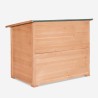 Baule da giardino contenitore in legno portattrezzi 122x77x97cm Scaup Scelta