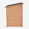 Baule da giardino contenitore in legno porta attrezzi 122x77x97cm Scaup Modello