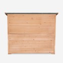 Baule da giardino contenitore in legno porta attrezzi 122x77x97cm Scaup Stock