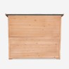 Baule da giardino contenitore in legno portattrezzi 122x77x97cm Scaup Stock