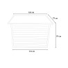 Baule da giardino contenitore in legno portattrezzi 122x77x97cm Scaup Caratteristiche