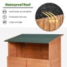 Baule da giardino contenitore in legno portattrezzi 122x77x97cm Scaup Offerta