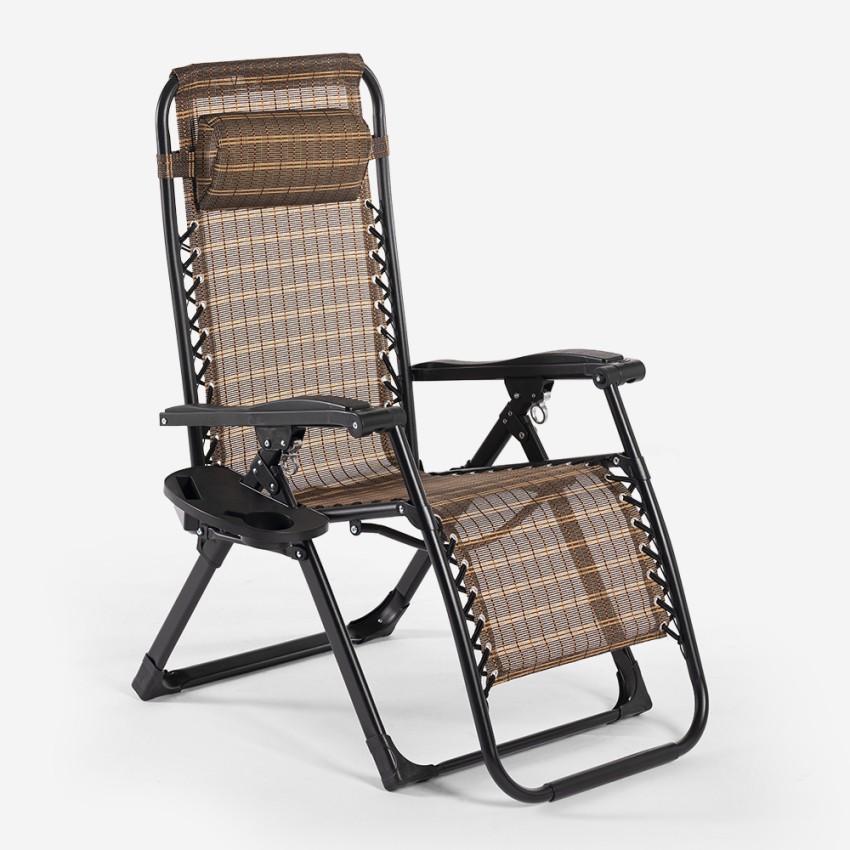 Elgon sedia sdraio relax zero gravity pieghevole poggiatesta giardino