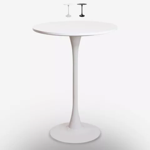 Tavolo bar alto stile Goblet moderno rotondo 60cm per sgabelli Gerbys Promozione