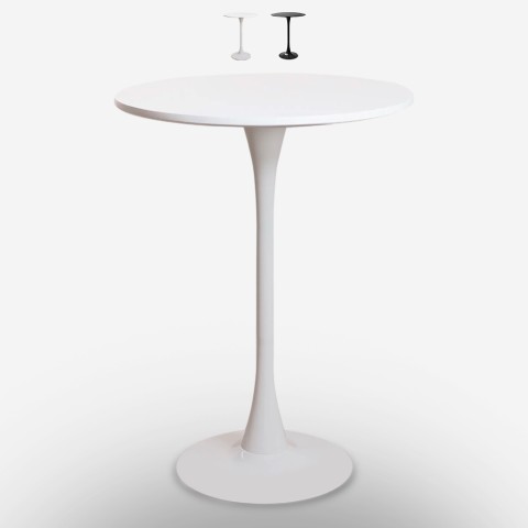 Tavolo bar alto stile Tulipan moderno rotondo 60cm per sgabelli Gerbys Promozione