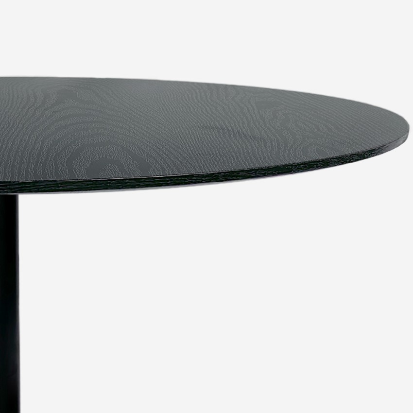 Blackwood+ tavolo sala da pranzo moderno Tulipan nero rotondo 120cm