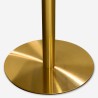 Tavolo Goblet rotondo 80cm effetto marmo dorato stile classico Monika Saldi