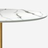 Tavolo da pranzo rotondo stile Goblet 120cm effetto marmo dorato Monika+ Offerta