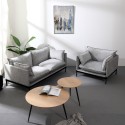 Divano soggiorno 2 posti moderno in tessuto grigio imbottito Bonn Catalogo