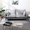Divano soggiorno 2 posti moderno in tessuto grigio imbottito Bonn Vendita