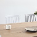Tavolo da pranzo cucina in legno rettangolare 120x80cm bianco Ennis Offerta