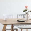 Tavolo da pranzo cucina in legno rettangolare 120x80cm bianco Ennis Sconti