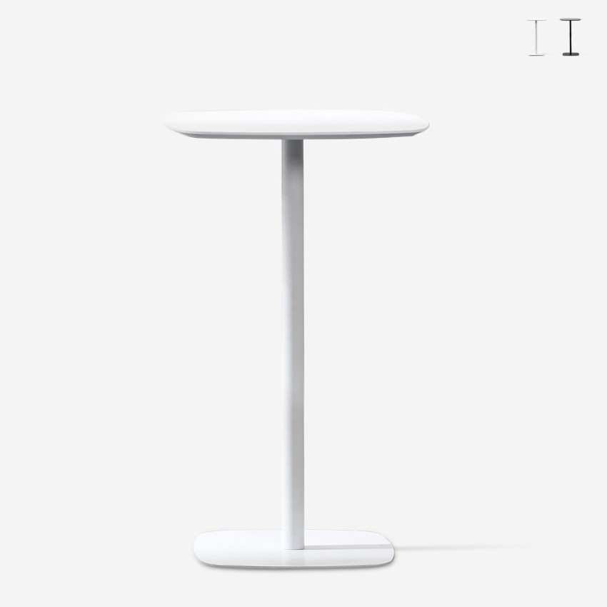 Tavolo alto per sgabelli bar quadrato 60x60cm stile moderno Arven Vendita