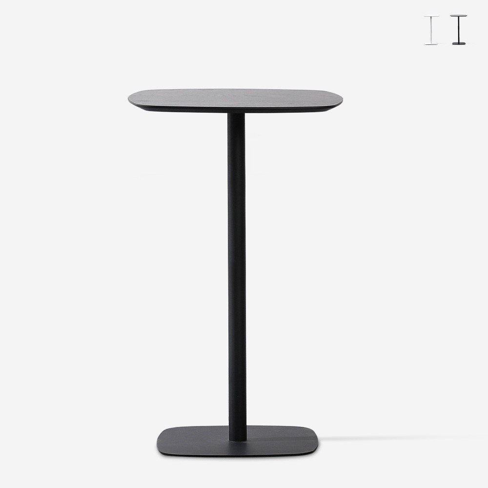Tavolo alto per sgabelli bar quadrato 60x60cm stile moderno Arven