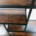 Libreria da parete ferro e legno design industriale 100x30x180h Fravit Modello