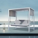 Dondolo da giardino 3 posti letto con baldacchino in alluminio Mirage Sconti
