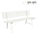 Panchina 3 posti giardino esterno classica in ferro 150x57x76cm Iven Offerta
